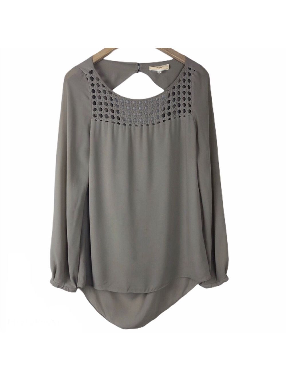Lost April Open Back Blouse Size Large